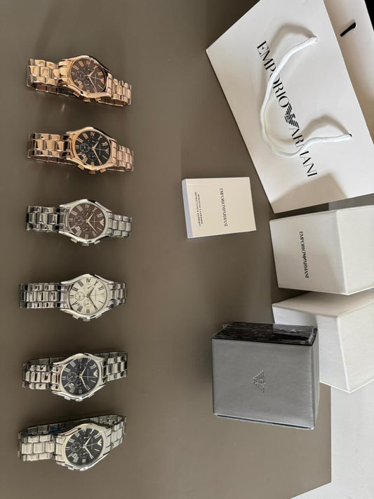 Emporio Armani Signature Chronograph – Stainless Steel Collection
